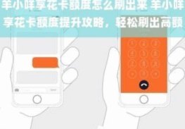 羊小咩享花卡额度怎么套出来
